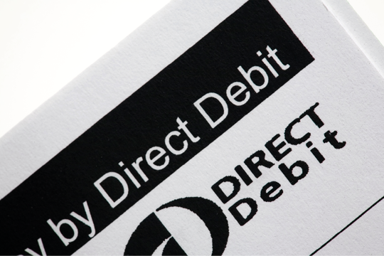 A direct debit letter A direct debit letter